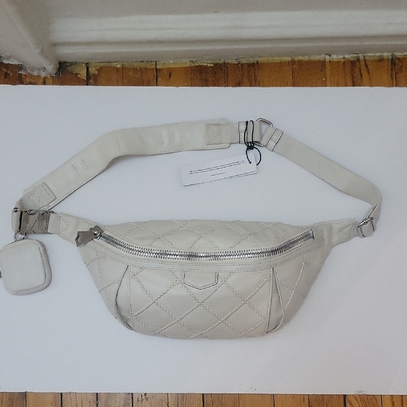 Aimee Kestenberg Vanilla Ice Quilted Stitch Sling Bag NWT